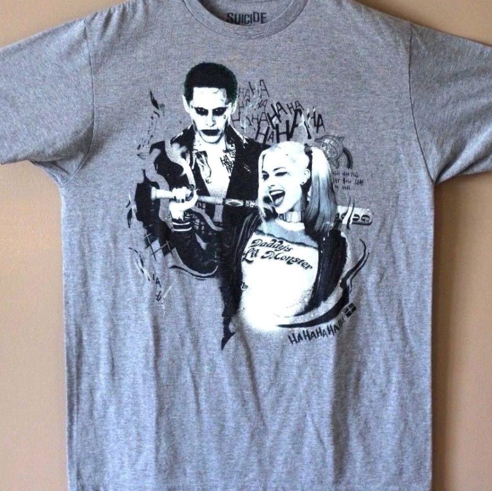 Suicide Squad Tees Shirt L Harley Quinn Joker